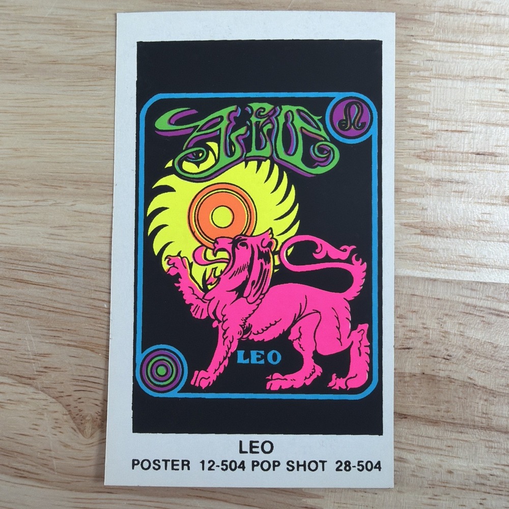 Psychedelic Blacklight Neon Vintage Pop Shot Poster Sticker 4.75x3" LEO